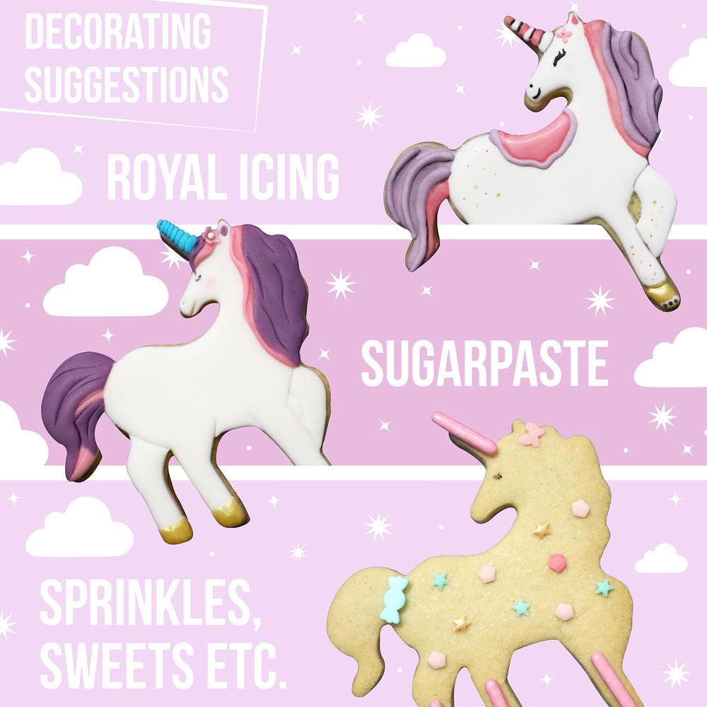 Set de 3 forme de biscuiți Unicorn, Albastru