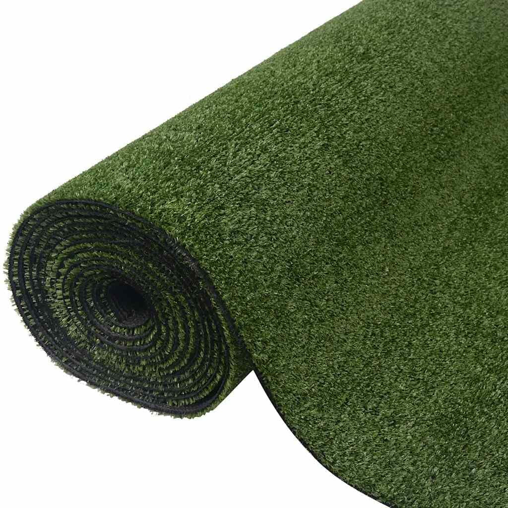 Vidaxl Kunstrasen Uv-Beständig Rasenteppich Grasteppich Teppich Fertigrasen Kunstrasenteppich Poolunterlage Balkon Garten Terrasse 7/9Mm 1X8M Grün
