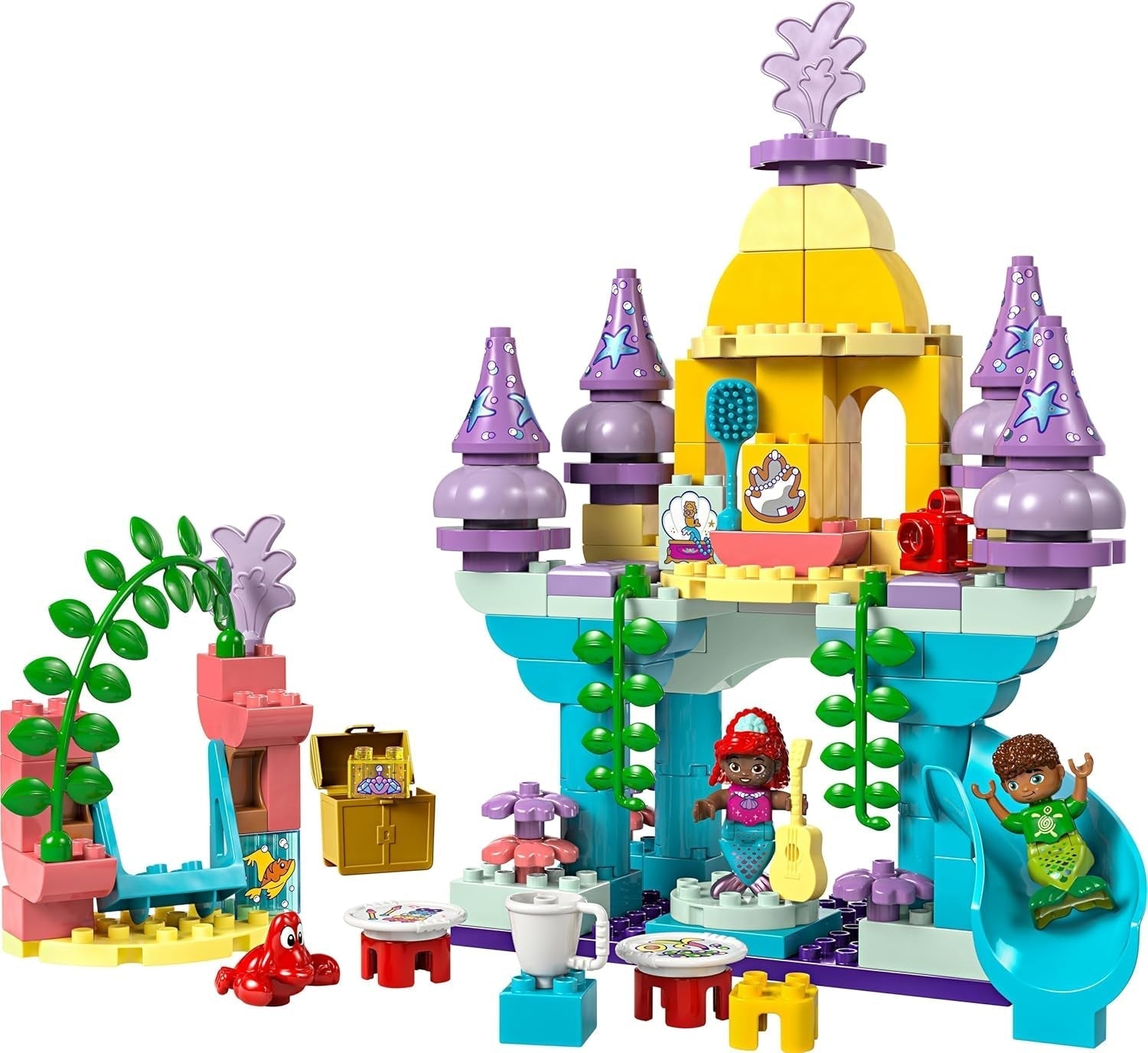 LEGO DUPLO | Disney Ariel's Magical Underwater Palace, jucărie educativă pentru Ariel sirena, castel subacvatic pentru copii cu vârsta de peste 2 ani 10435 Seturi de constructie Besuche den LEGO-Store