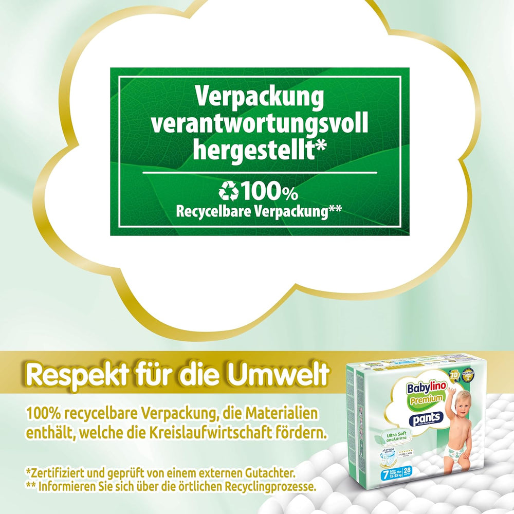 Pantaloni Premium, mărimea 7, cu filtru ultra-moale, XL Plus (15-25 kg), 28 bucăți