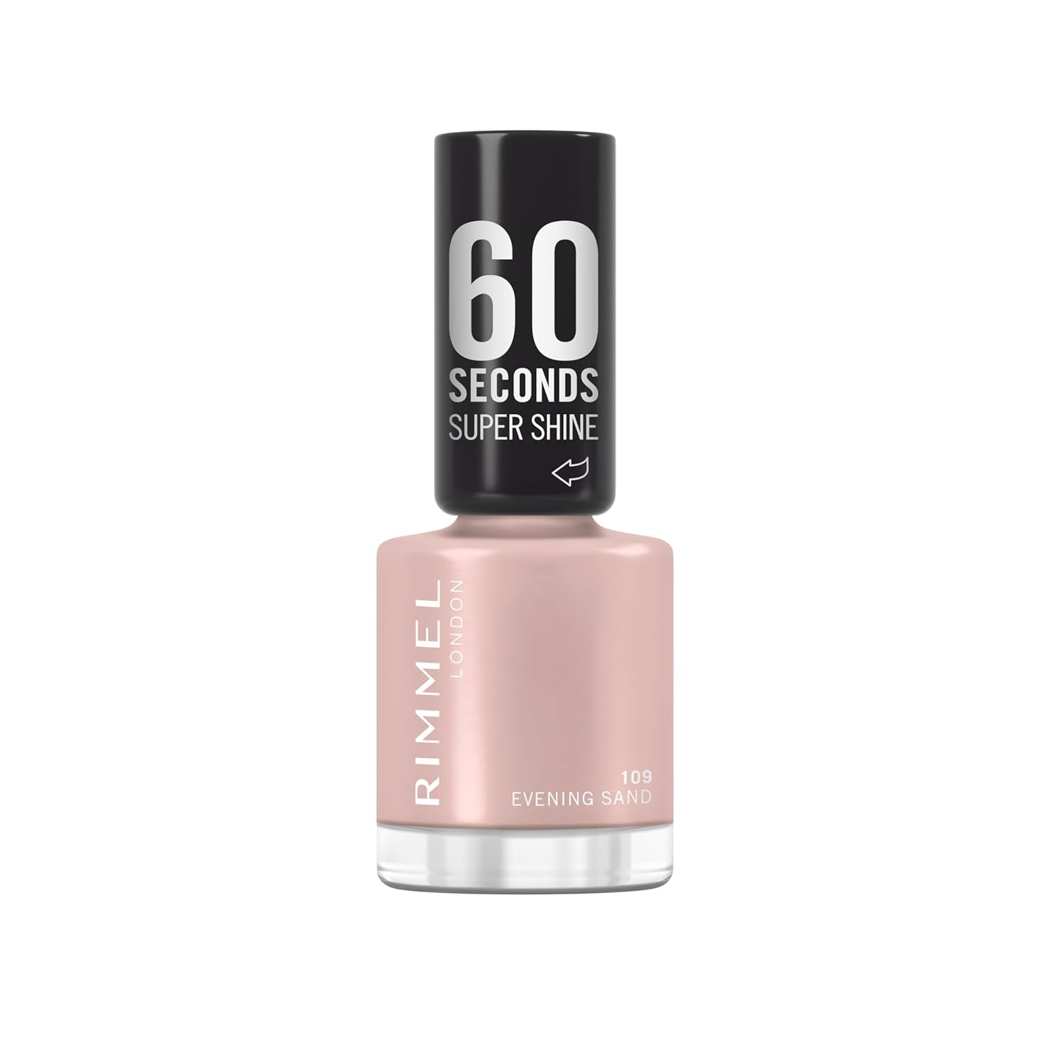 Oja Rimmel 60 Seconds Super Shine, uscare rapidă, culori vibrante, durabilă, 8 ml, 112 Almost Apricot