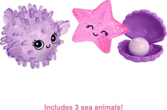 Barbie Mermaid Power, păpușă Chelsea, păpușă sirenă, Chelsea cu păr albastru și violet, coroană, coadă de sirenă, accesoriu, cadou pentru copii de la 3 ani, Hhg57 Papusi Naty Shop