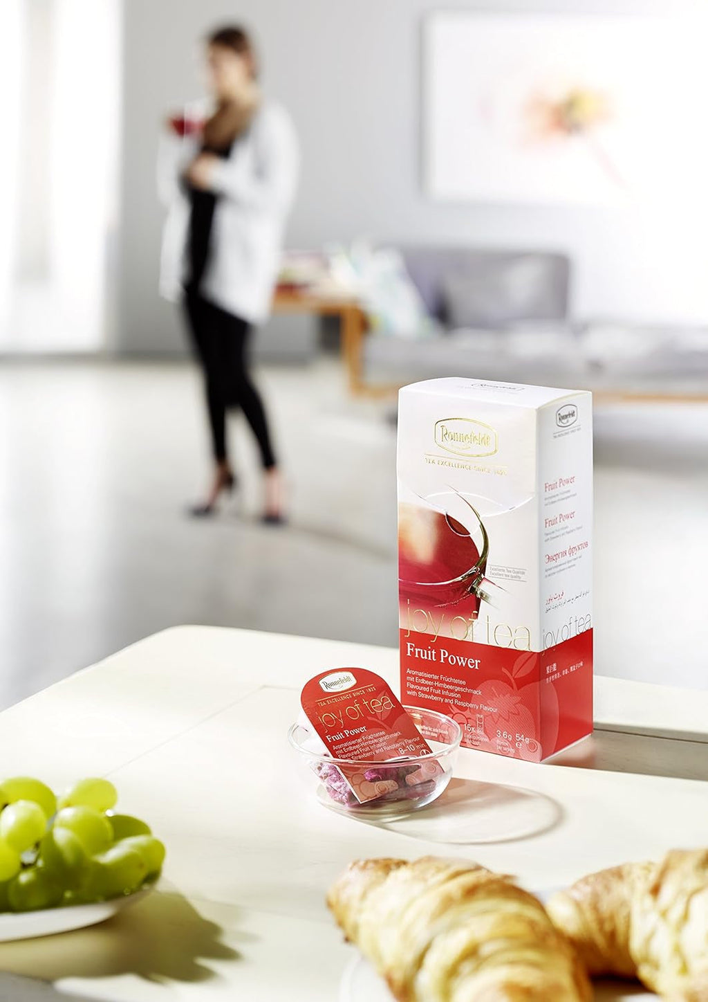 Fruit Power „Joy of Tea” - Ceai de fructe cu aromă de căpșuni și zmeură, 15 pliculețe de ceai, 54 g