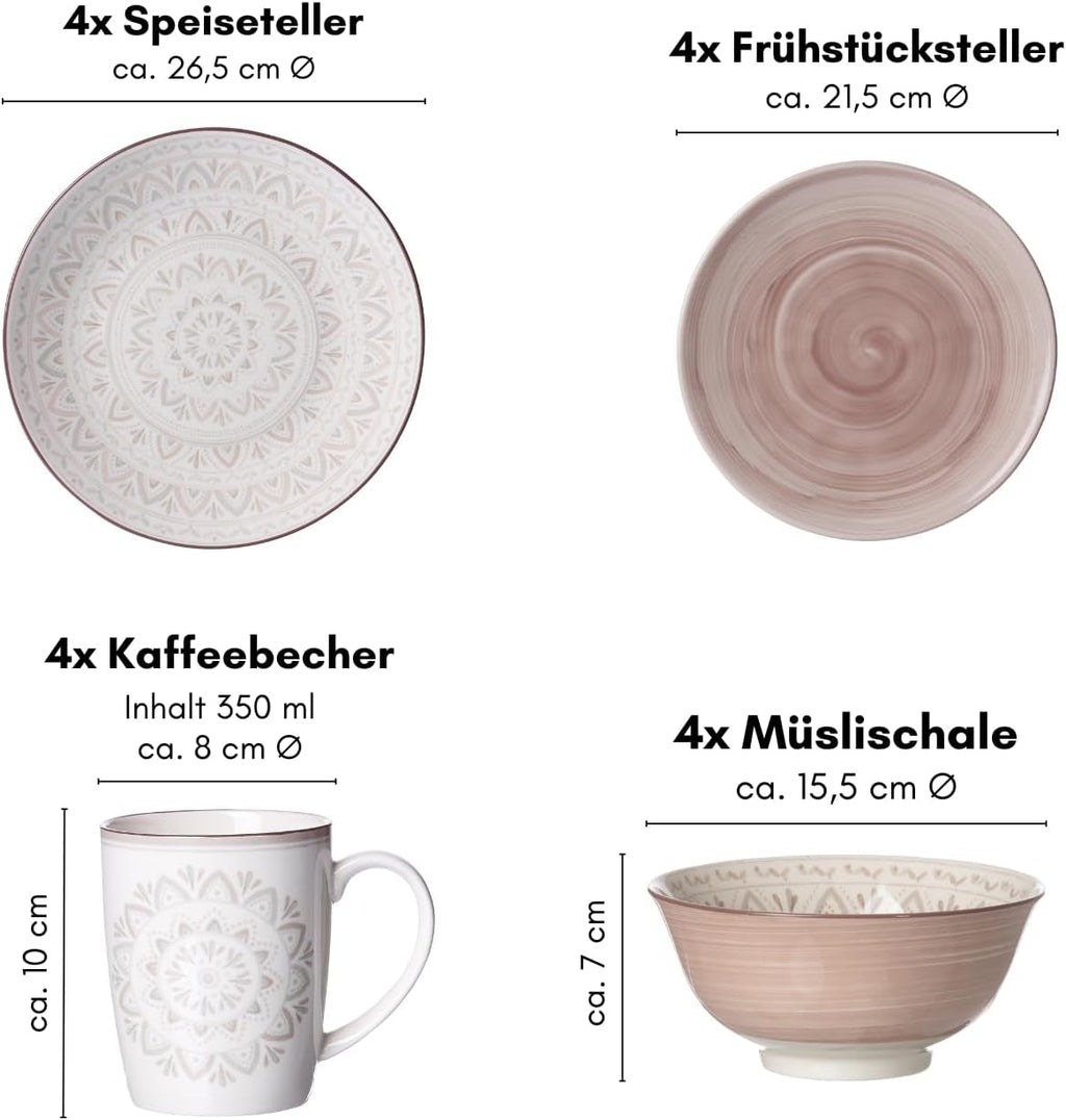 Ritzenhoff & Breker Serviciu combinat Valencia, 16 piese Seturi vesela masa Naty Shop