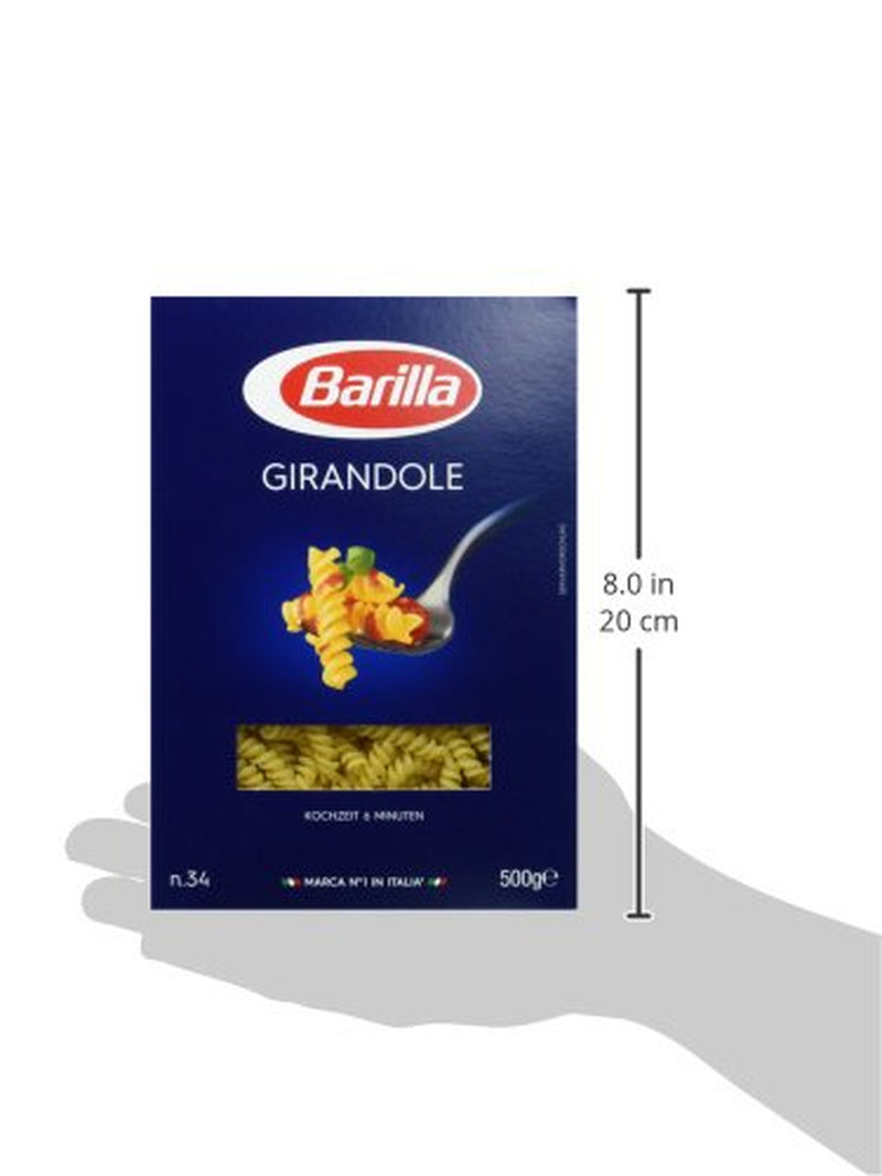 Paste Barilla Classic Girandole nr. 34, făcute din grâu dur de înaltă calitate, întotdeauna al dente (1 x 500 g)