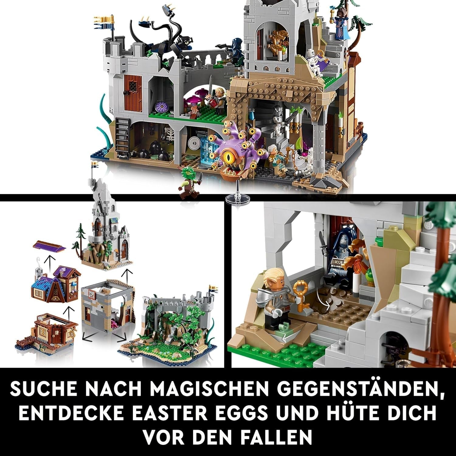 LEGO Ideas Dungeons & Dragons: The Saga of the Red Dragon, Set de construcție pentru adulți, Idei de cadouri Dungeons and Dragons pentru fani, Set de construcție Fantasy, Activitate creativă 21348 Seturi de constructie Besuche den LEGO-Store