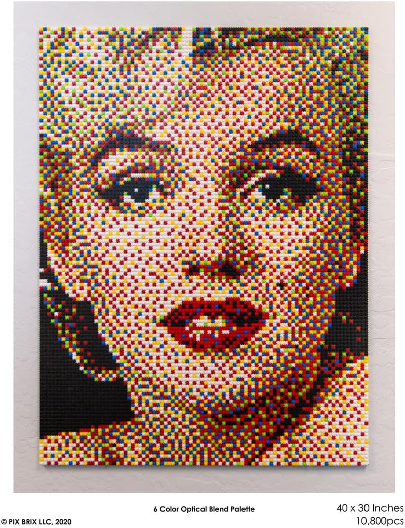 Pix Brix Pixel-Art-Set, 500 Stück, mittlere Serie, Mehrfarbig (57017)