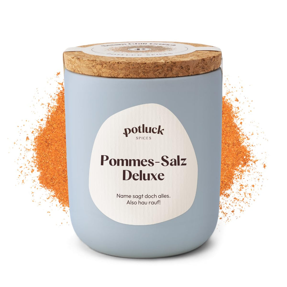 Potluck | Fleur de Sel handgeschöpft | Meersalz im Keramiktopf | 80g | Vegan, glutenfrei und mit natürlichen Inhaltsstoffen