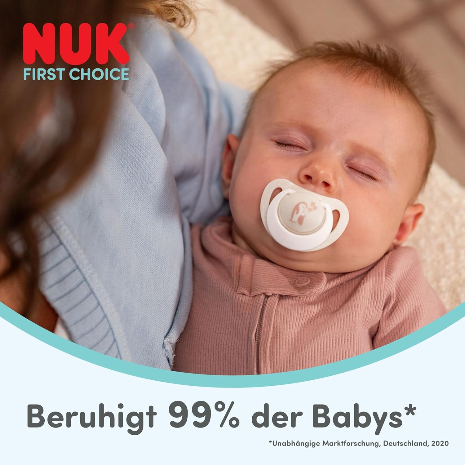 Suzete NUK First Choice Night pentru bebeluși | 6-18 luni | Suzete ortodontice care strălucesc în întuneric | Calmează 99% dintre bebeluși** | Hipopotam/Koala | Pachet de 2