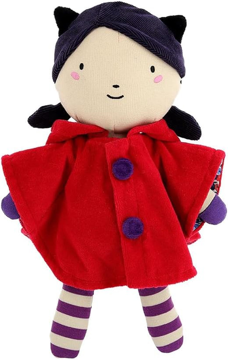 Stoffpuppe Rotkäppchen, 28 cm, Mehrfarbig, Baumwollmischung, Ab 10 Monaten
