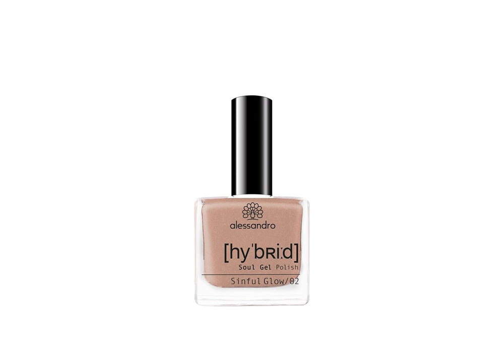 Oja HYBRID alessandro Sinful Glow - Nuanță Nude - Unghii perfecte în doar 3 pași, fără LED - rezistă până la 10 zile! 8 ml