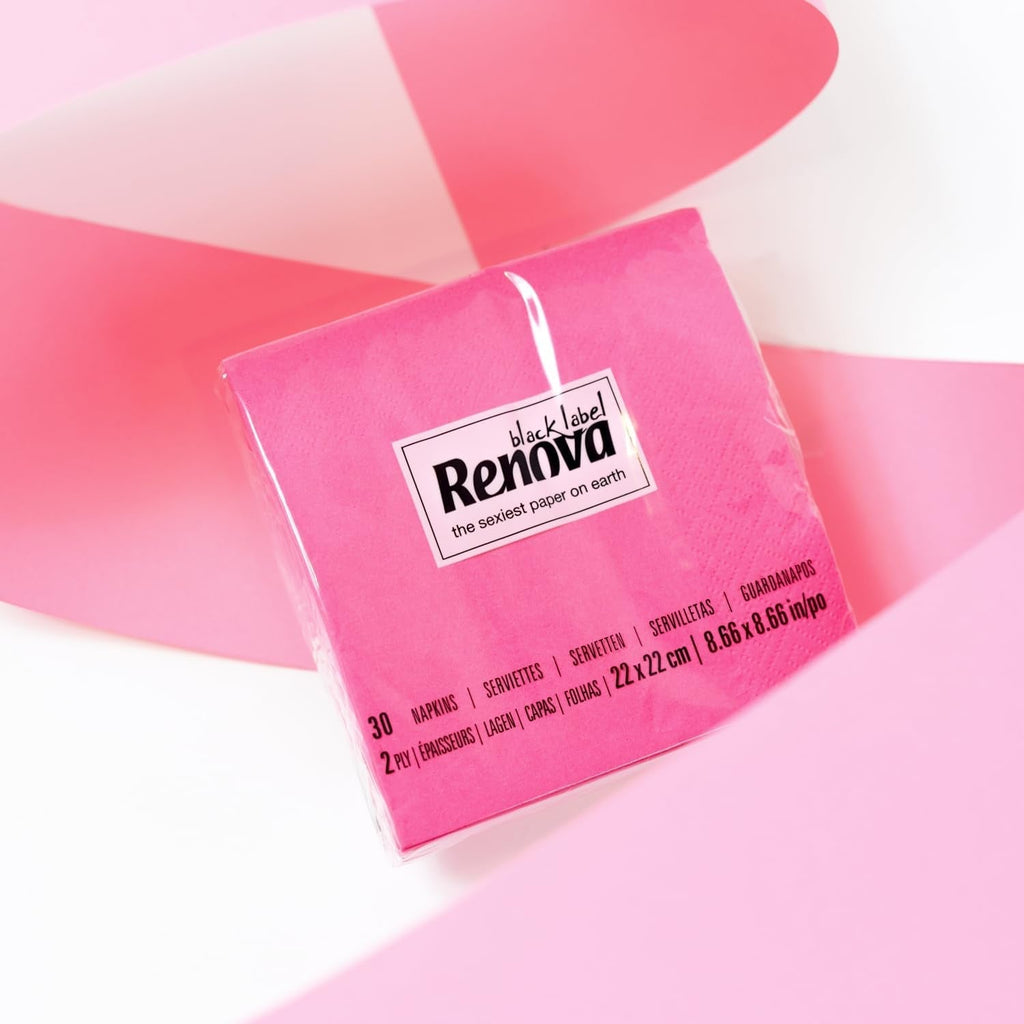 Șervețele de cocktail Renova, fucsia, 30 de șervețele
