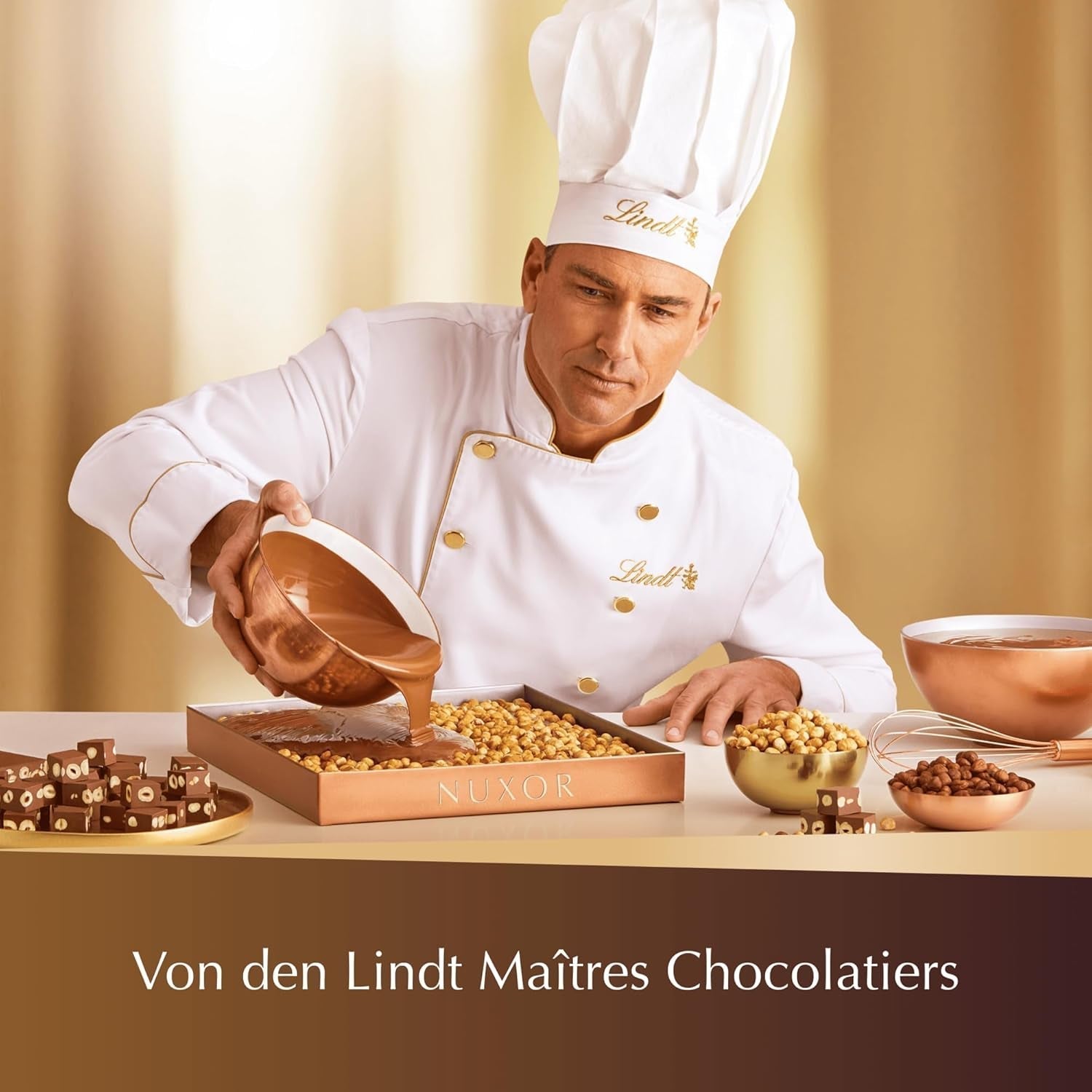 Lindt NUXOR Pungă de ciocolată neagră fină XXL, 700 grame Bomboane de Ciocolata Naty Shop