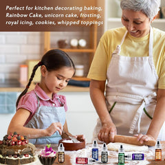 Colorant alimentar liposolubil pentru ciocolată - 10 culori coloranți alimentari pe bază de ulei pentru fondant, copt, prăjituri, fursecuri - colorant alimentar lichid fără aromă pentru unt de cacao, prăjituri, cremă de unt - 6 ml fiecare