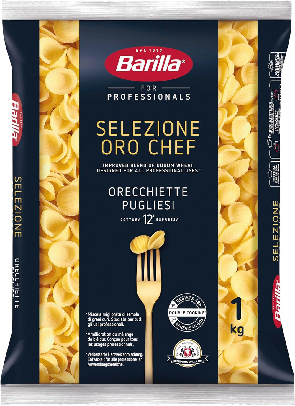 Barilla Selezione Oro Chef Orecchiette Pugliesi, pachet de 9 (9 x 1kg)