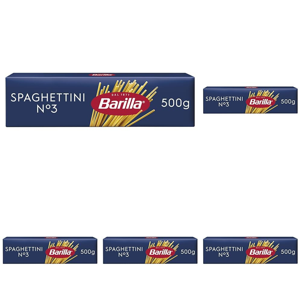 Paste Barilla Classic Spaghettini nr. 3 din grâu dur de înaltă calitate, întotdeauna al dente (1 x 500 g)