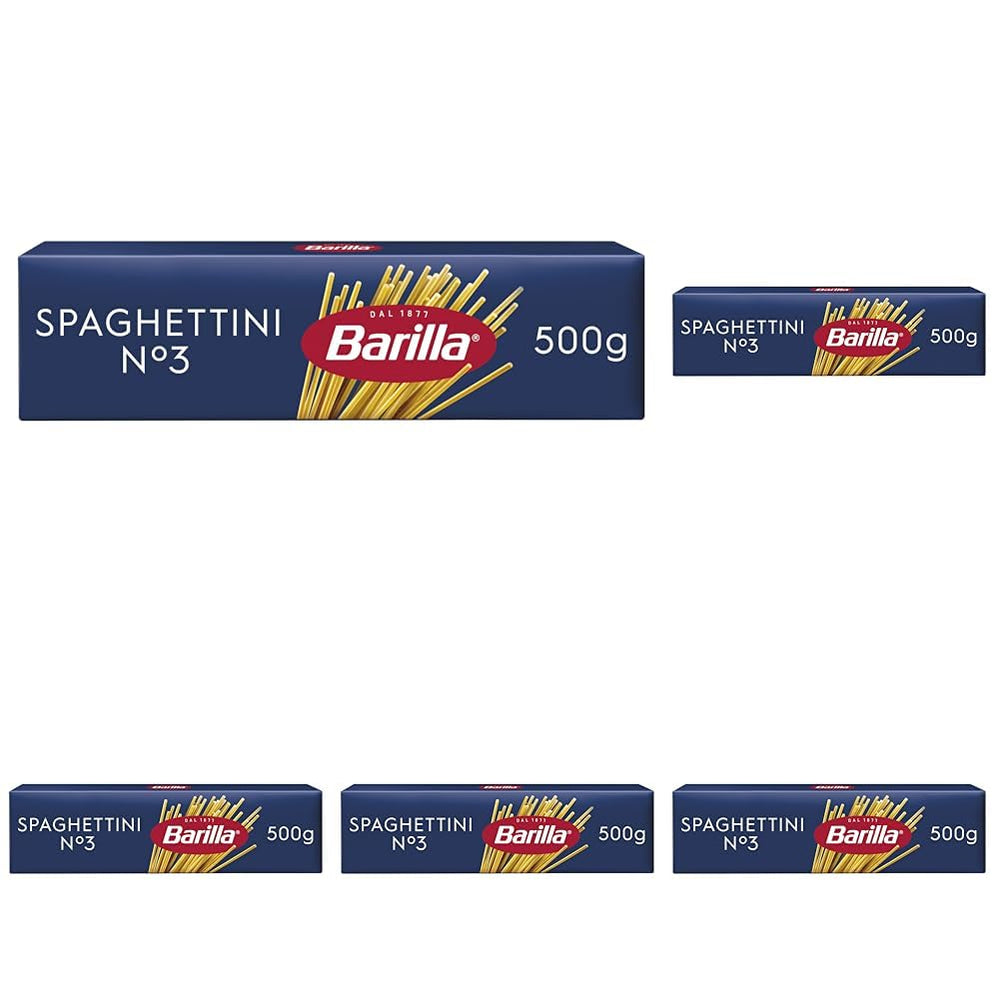 Paste Barilla Classic Spaghettini nr. 3 din grâu dur de înaltă calitate, întotdeauna al dente (1 x 500 g)