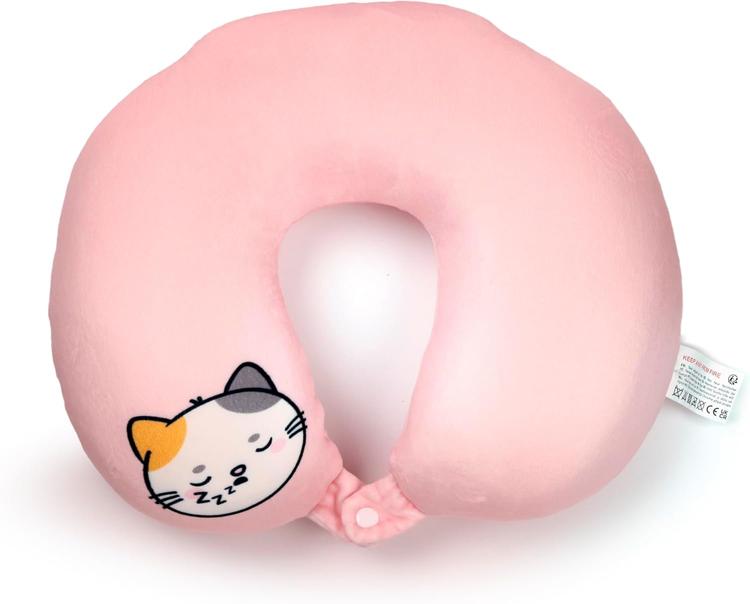 Puckator Swapseazzz pernă de călătorie cu pluș, 2 în 1, Lola La Gatta, alb, standard Perne calatorie Naty Shop