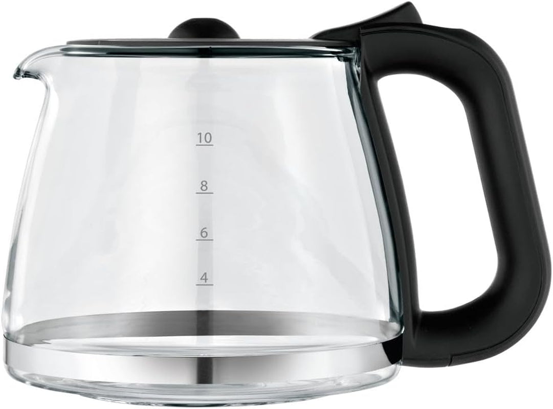 Espressor WMF Bueno cu carafă de sticlă, cafea filtrată, 10 cești, buton pornire/oprire, sistem anti-picurare, filtru oscilant, oprire automată, placă de încălzire, 1000W