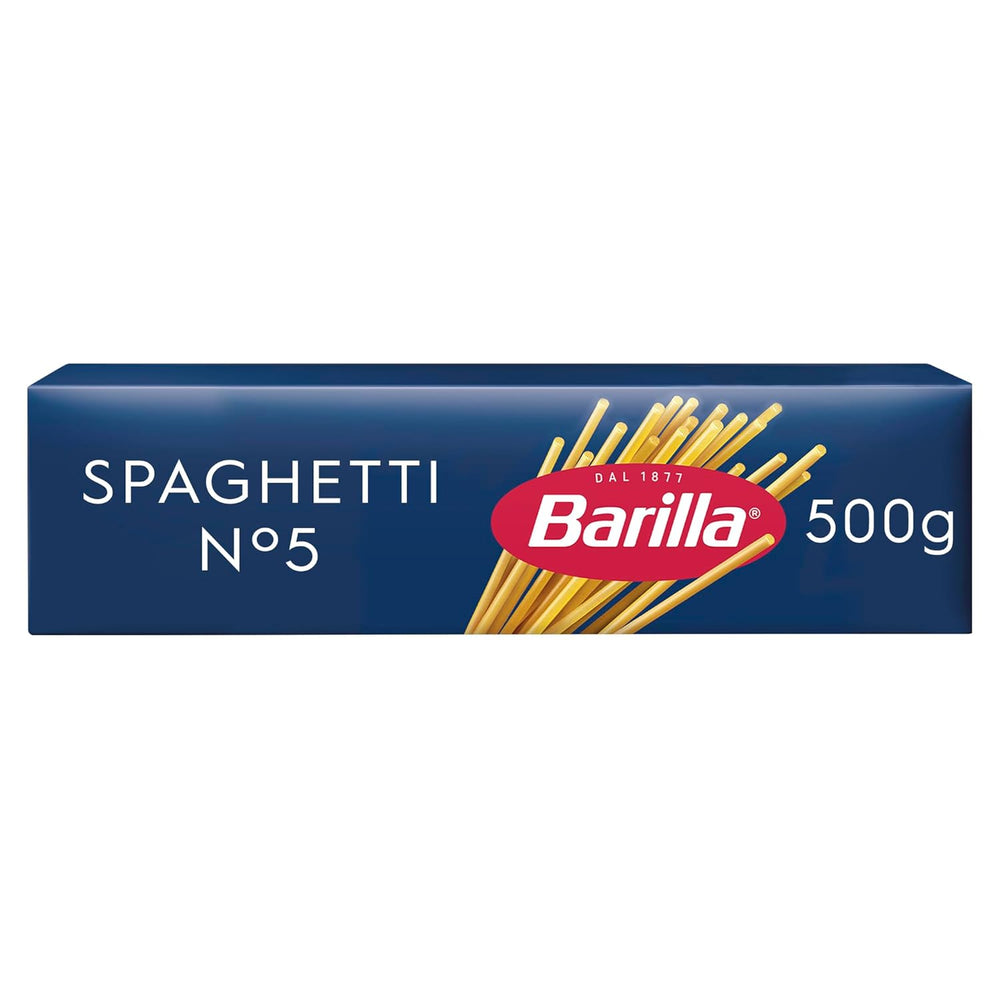 Barilla Pasta Klassische Spaghetti n.5 aus hochwertigem Hartweizen immer al dente, (1 x 500 g), geschmacklos