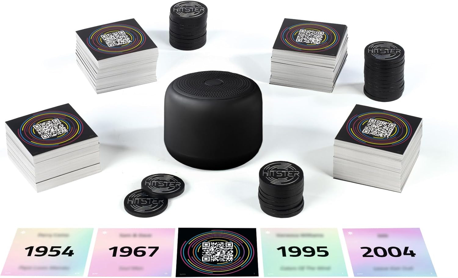 Hitster Platinum Edition – Joc muzical de petrecere cu 500 de melodii din pop, rock, hip-hop, dance și multe altele, inclusiv difuzor