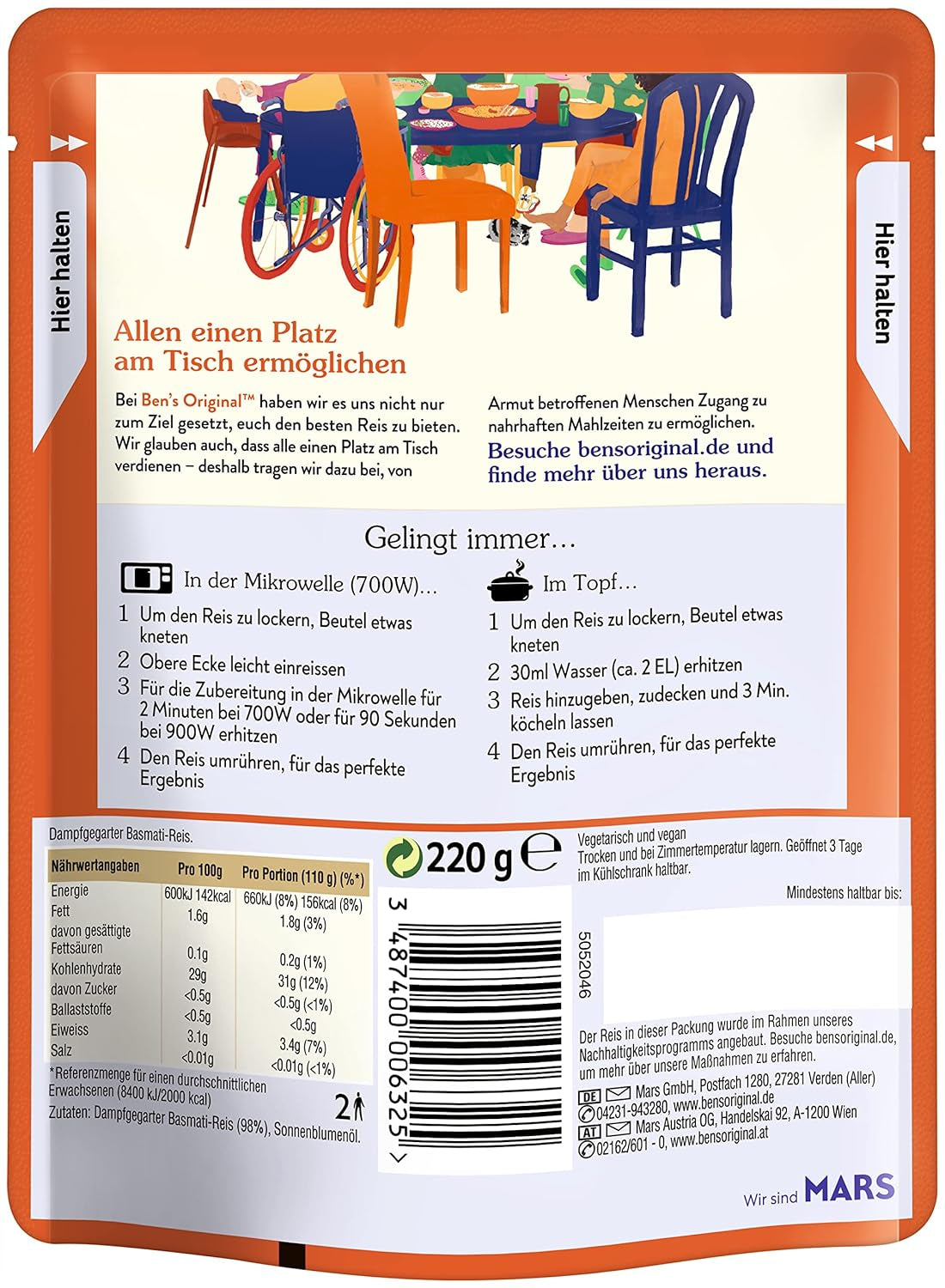 Orez Basmati Express BEN'S ORIGINAL™ 6 x 220g