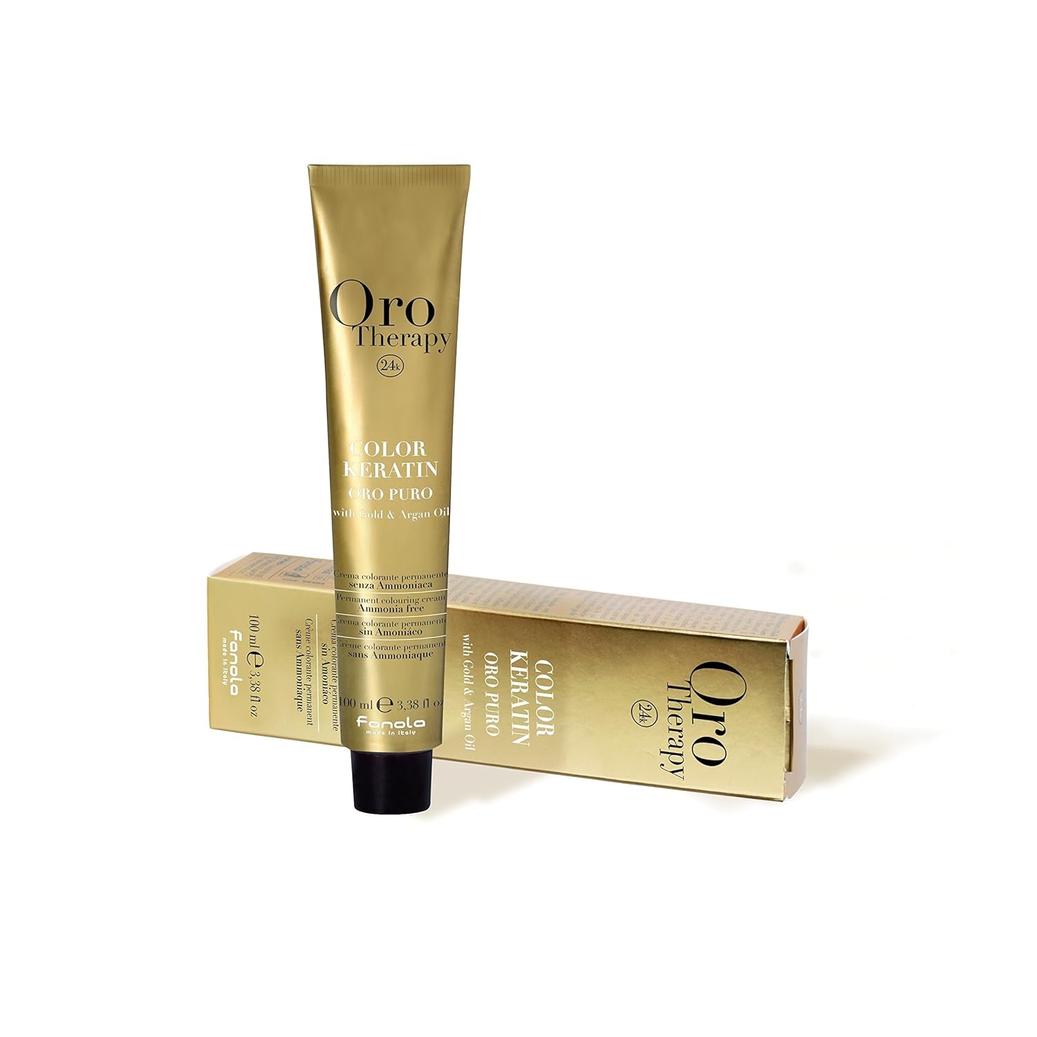 Fanola Oro Therapy Color Keratin 5.0 100ml Vopsea pentru par Naty Shop 5.6 Maro deschis Roșu