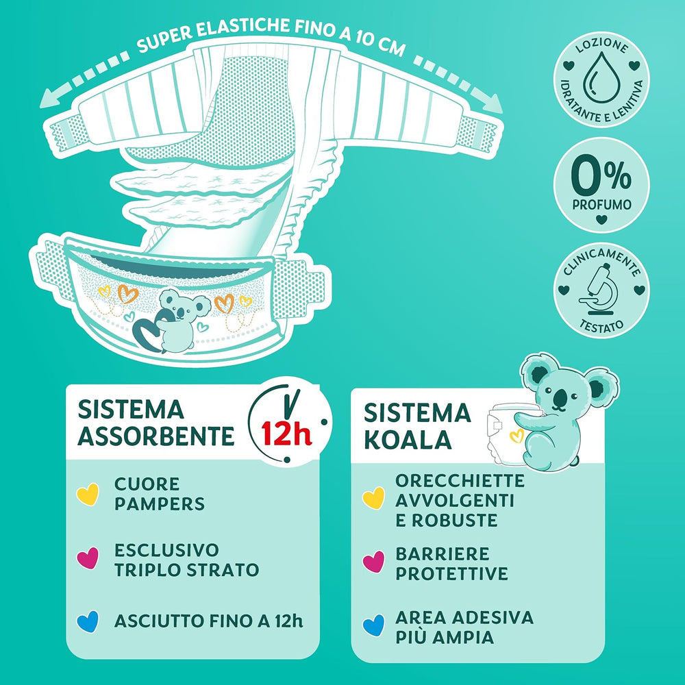 Pampers Baby Dry XL Mărimea 6 (15-30 kg), 111 scutece + 500 de puncte de îmbrățișare suplimentare gratuite