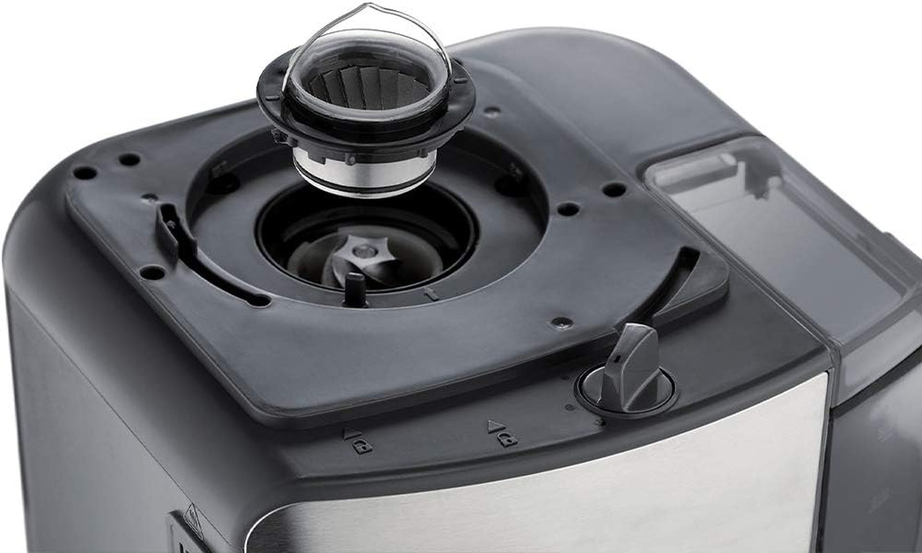 Cafetieră Russell Hobbs cu râșniță și carafă termică [temporizator digital, cap de duș pentru extracție și aromă optime] Grind&Brew (1-10 cești, 3 setări de măcinare) Cafetieră cu filtru 25620-56