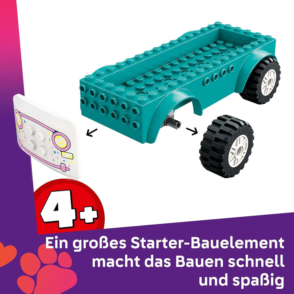 Camion de înghețată LEGO Friends Heartlake City, set de joacă pentru jocuri de rol, set de construcție cu 2 figurine și un iepuraș, jucărie pentru fete de la 4 ani, jucărie de construcție cu minifigurine ale personajelor 42644 Seturi de constructie Besuche den LEGO-Store