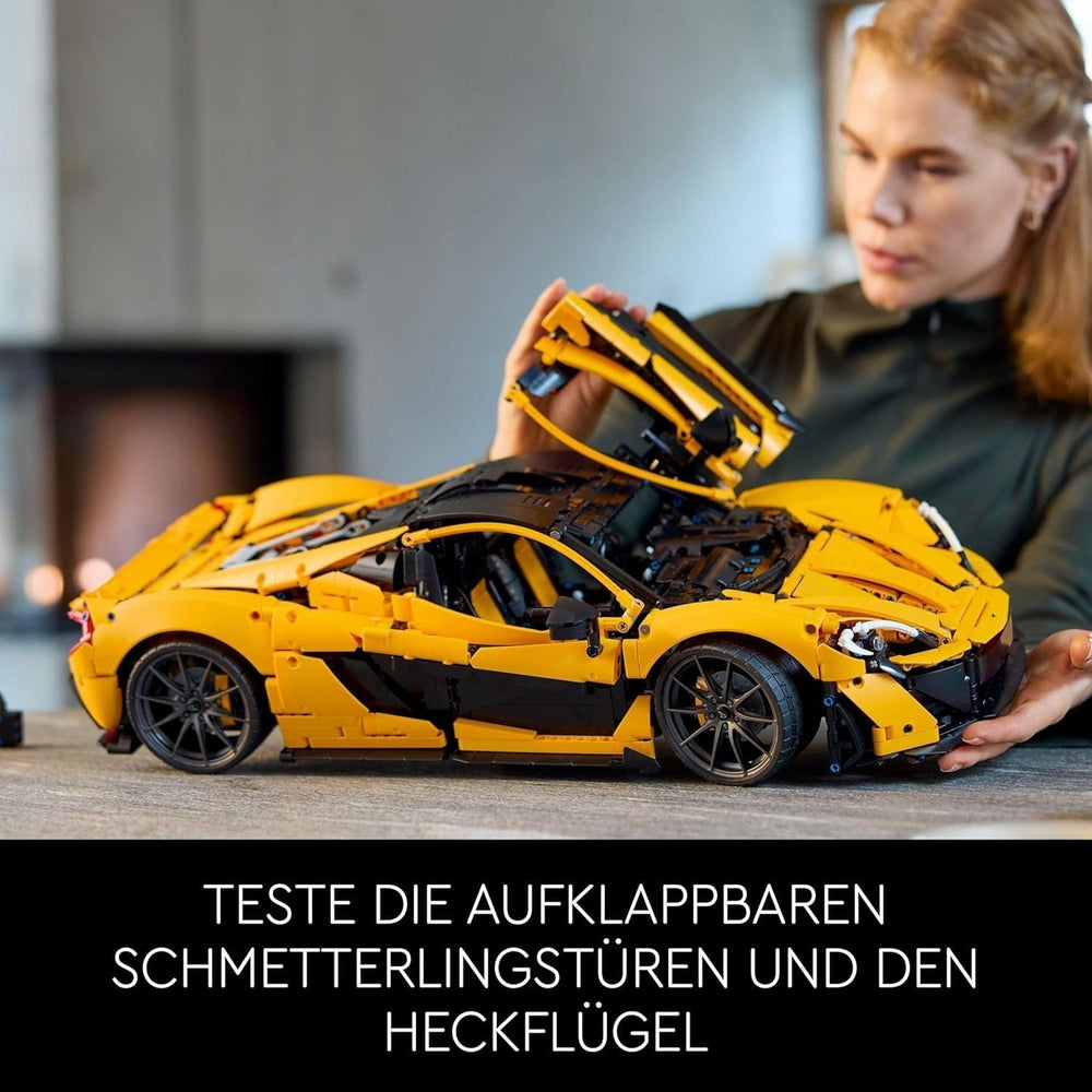 LEGO Technic Mclaren P1, set cu mașină super sport pentru adulți, cadou pentru fanii mașinilor, piesă de colecție la scară cu motor cu piston V8 și transmisie cu 7 trepte, model de mașină, set de mașini de jucărie 42172 Seturi de constructie Besuche den LEGO-Store