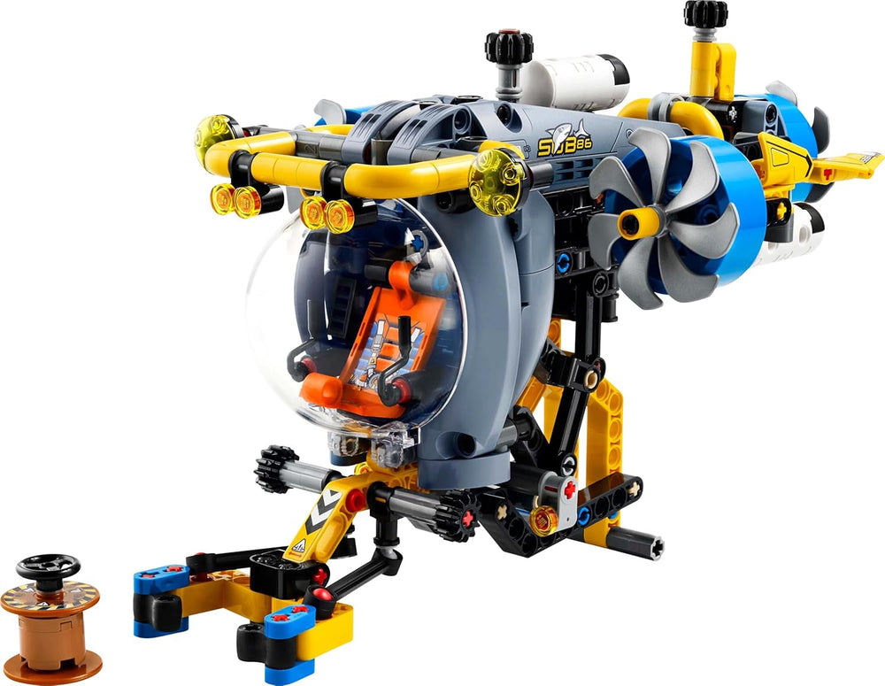 Submarin LEGO Technic Deep Sea Explorer, jucărie de construit pentru copii, băieți și fete de la 9 ani, idei creative de cadouri pentru ziua de naștere, vehicul construibil, cu elice rotative 42201 Seturi de constructie Besuche den LEGO-Store