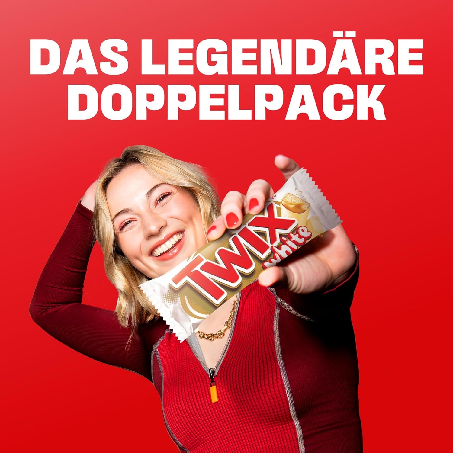 Batoane Twix de ciocolată albă; caramel, biscuiți, ciocolată albă; pachet multiplu de ciocolată; 5 batoane (5 x 46 g)