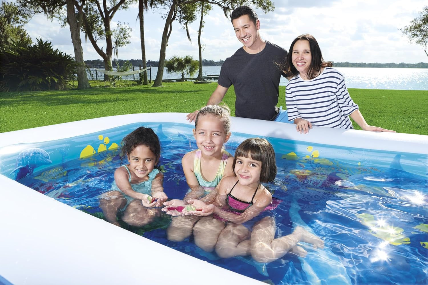 Piscină Bestway Family, Aventură 3D, 262 x 175 x 51 cm, 54177, Multicoloră