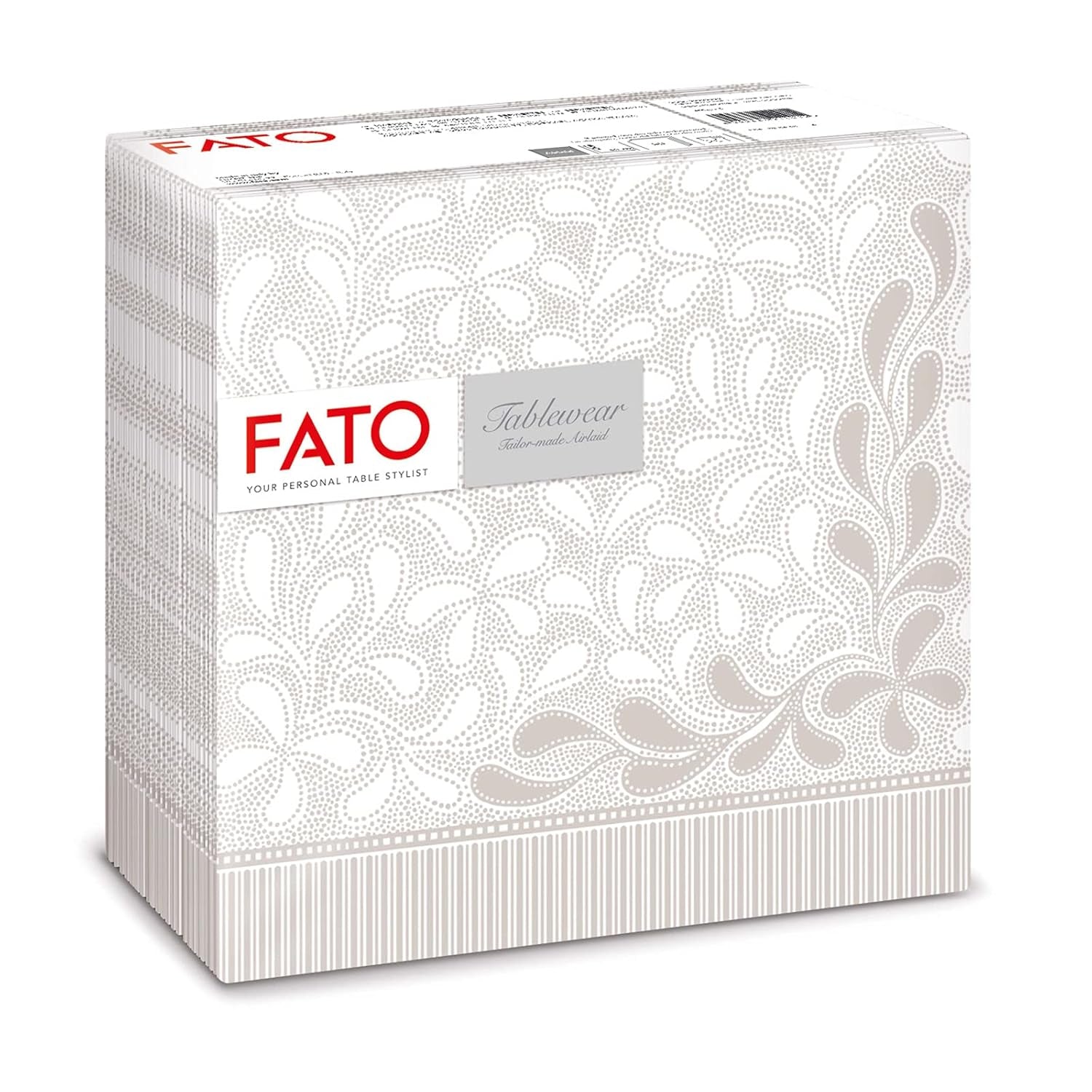 Fato - Șervețele din hârtie uscată, airlaid, efect textil, pachet cu 50 de șervețele, format 40X40 pliate în 4, Tropicana Decor