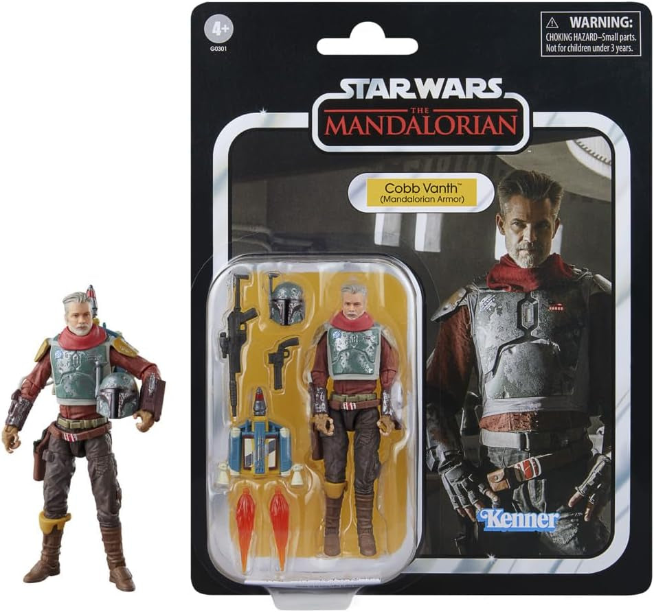 Star Wars Colecția Vintage Cobb Vanth (Armura Mandaloriană), Figura de acțiune Deluxe Zu Mandalorian, Scară 9,5 cm Action figures Naty Shop Titlu implicit