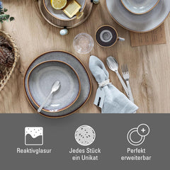 Set de mic dejun Lave bej de la Villeroy & Boch, 6 piese