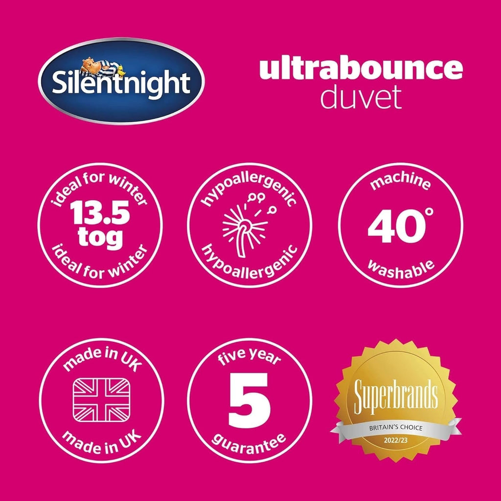 Plapumă Silentnight "Ultrabounce", microfibră, alb, pat single Plapumi si pilote Naty Shop