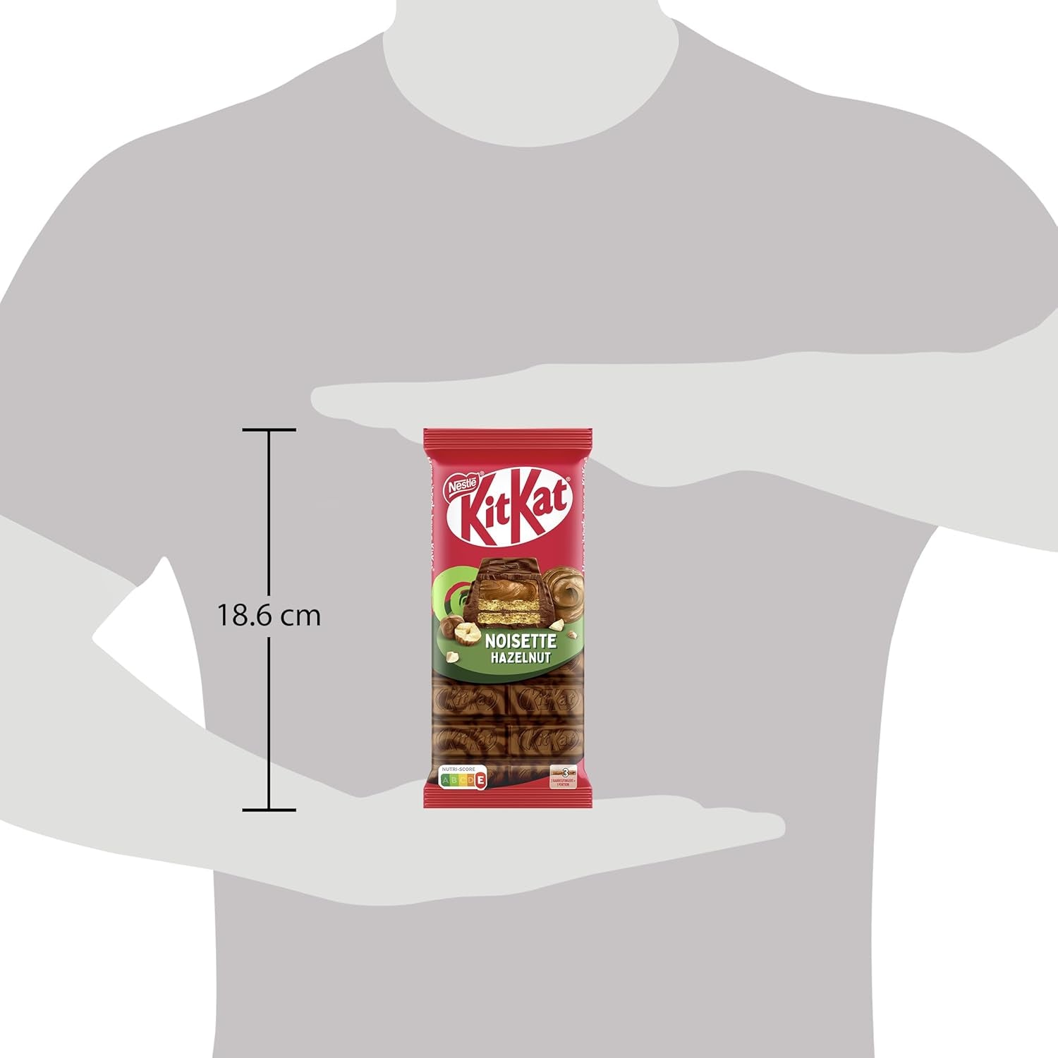 Nestlé Hazelnut Bar, napolitană crocantă cu umplutură cremoasă de alune și acoperită cu ciocolată marmorată, pachet de 2 (1 x 99g)