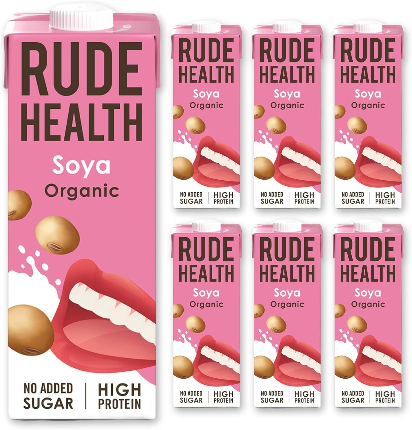 Rude Health 6 x 1 Liter Bio-Cashew-Drink, 100% natürliches Bio-Getränk, glutenfrei, ungesüßt, preisgekrönt, gesund & vegan, 100% recycelbare Verpackung