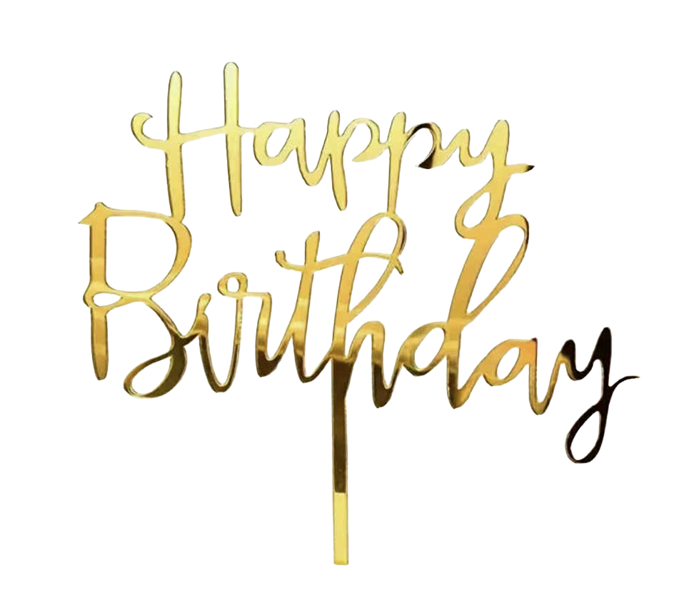 Decoratiune necomestibila, Topper, Happy Birthday