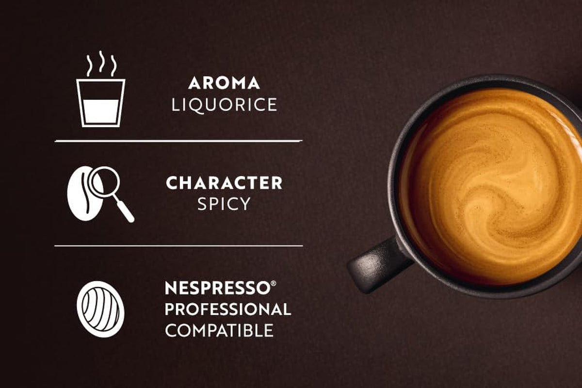 Café Royal Professional Pads, Lungo Forte, 50 Nespresso (R) Professional kompatible Pads für Office und Gastronomie, Rainforest Alliance zertifiziert, 100 Prozent Arabica Kaffee, Intensität 8