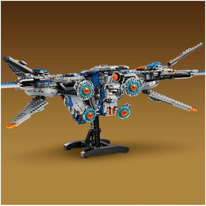 LEGO Marvel Guardians of the Galaxy: The Milano, model construibil de navă spațială cu 4 minifigurine de supereroi, Avengers Flyer pentru aventuri spațiale, cadou pentru băieți și fete 76286 Seturi de constructie Besuche den LEGO-Store