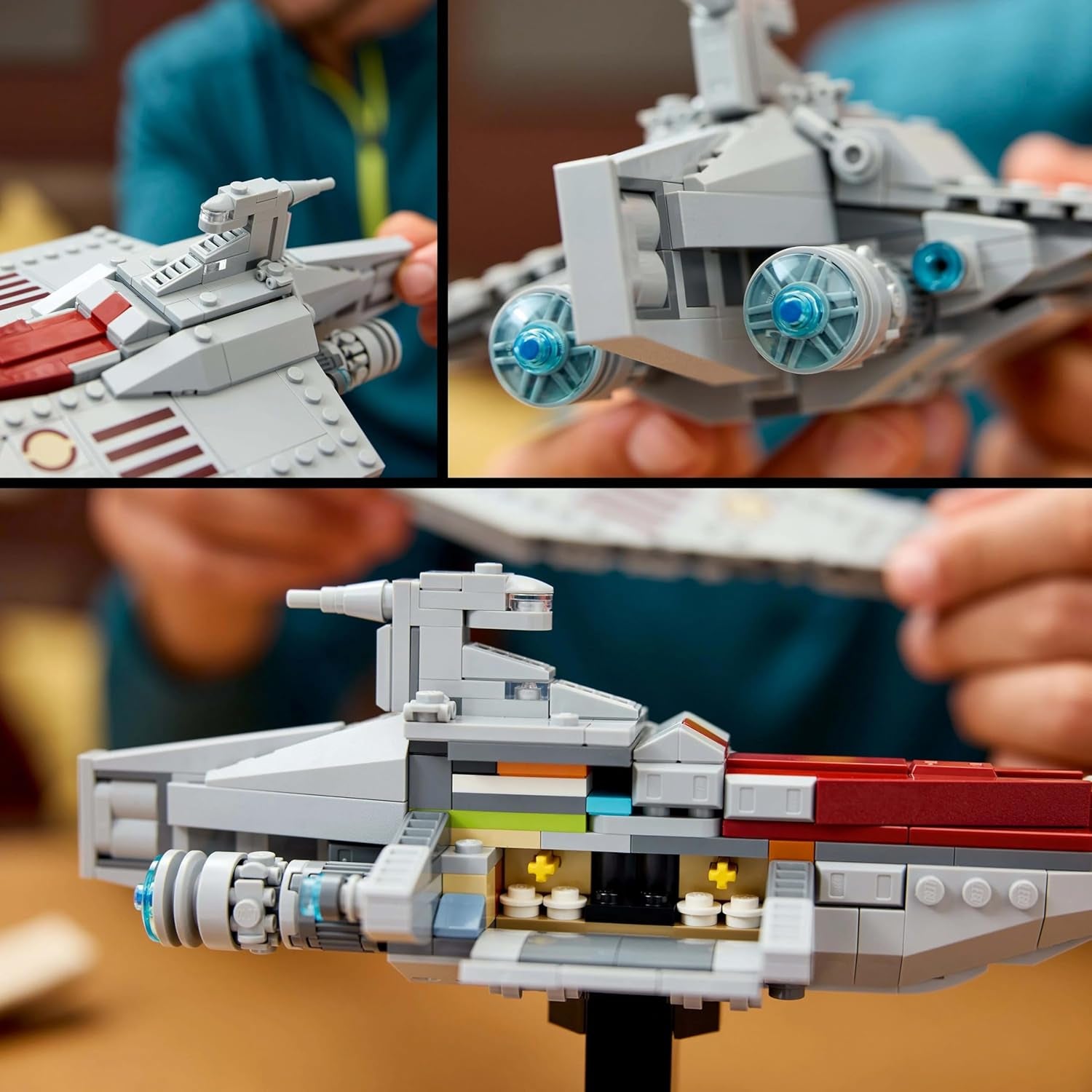 LEGO Star Wars 75404 Nava de asalt Clasa Acclamator din Atacul clonelor - Navă stelară de colecționat, construit și expus - Set de construcție Fantasy - Cadou pentru adulți și fani adolescenți Seturi de constructie Besuche den LEGO-Store