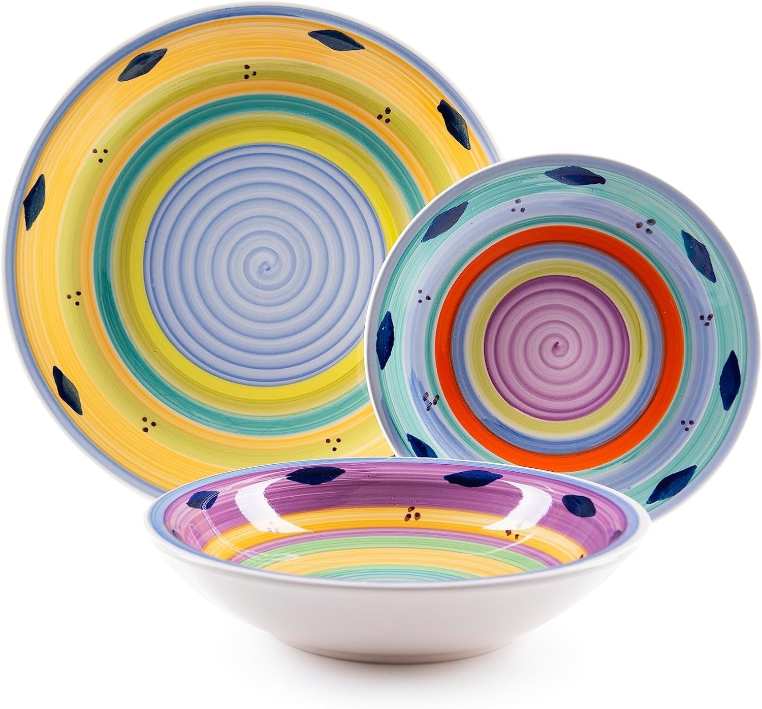 Set de veselă Excelsa Esprit, ceramică, multicolor, 18 piese