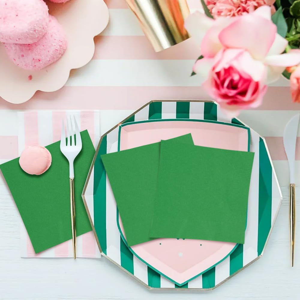 Șervețele de hârtie - 16,5 cm - Verde smarald - Pachet de 20 bucăți