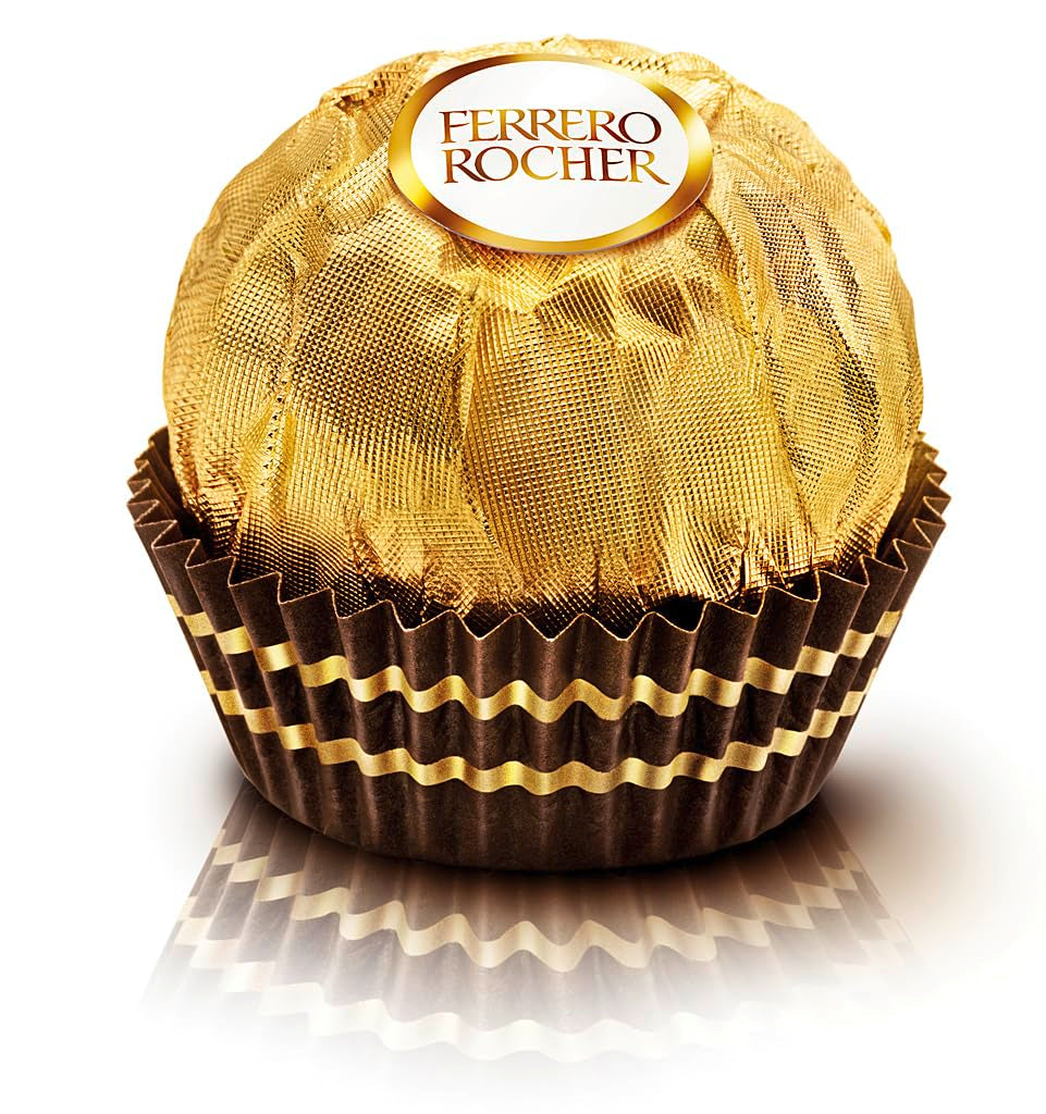 Ferrero Rocher – Specialitate de praline crocante și cremoase cu alune – Cadou de Ziua Îndrăgostiților pentru el și ea – 16 pachete a câte 4 praline individuale