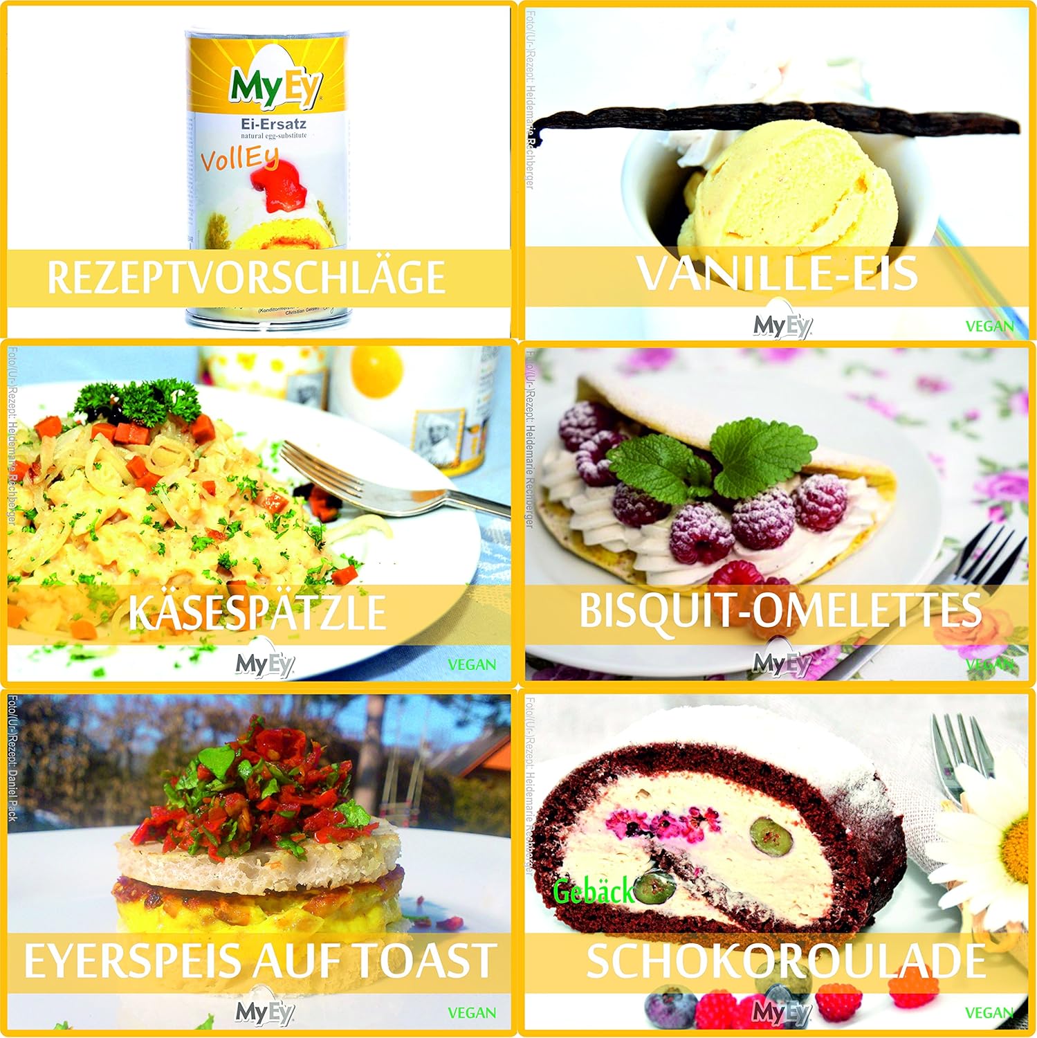 MyEy VollEy Ei Ersatz 200g - Pudră vegană pentru gătit și coacere