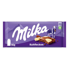 Milka Cow Spots – Ciocolată cu lapte alpină cu ciocolată albă în design cu pete de vacă – 24 x 90g