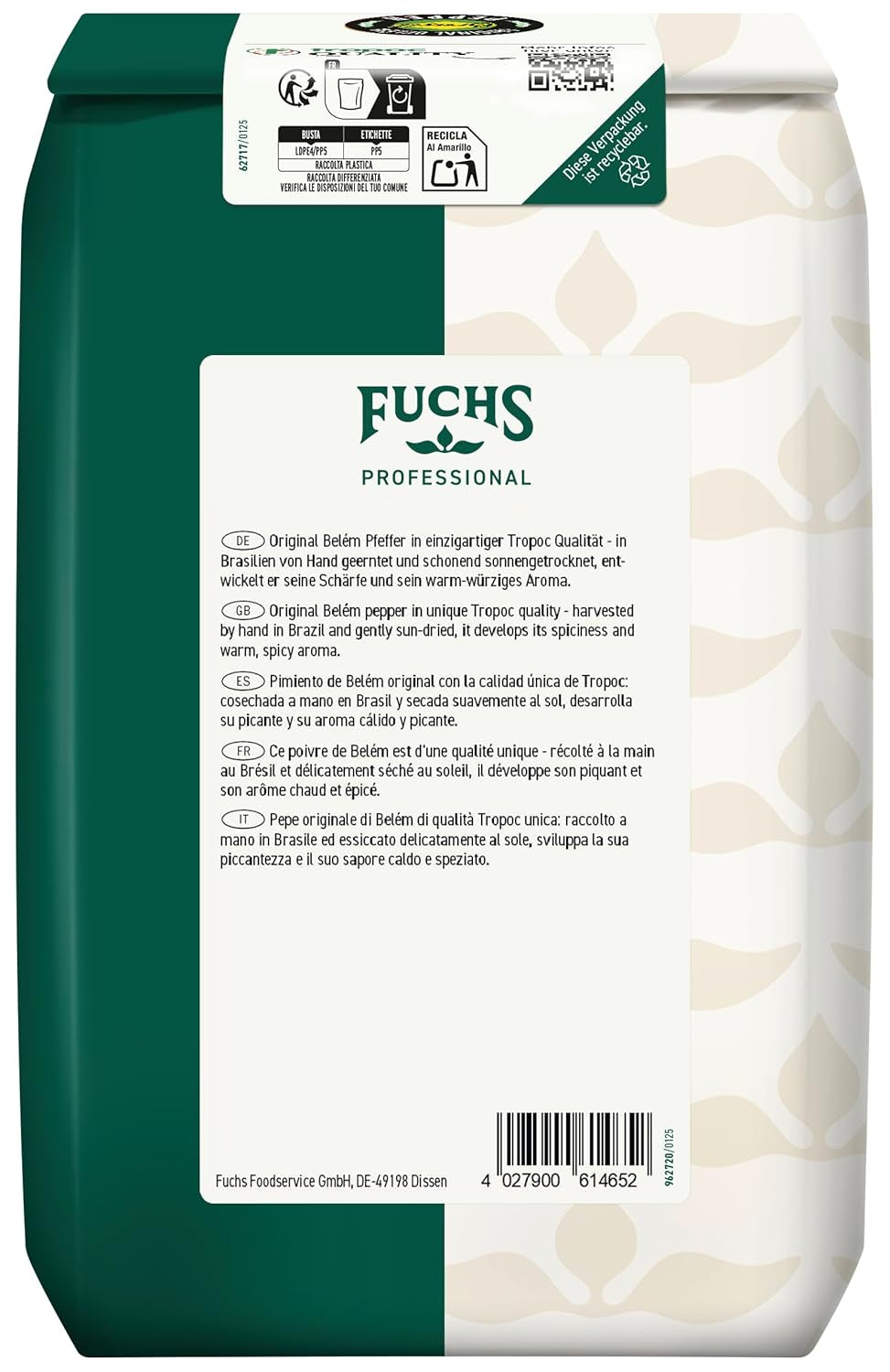Fuchs Pfeffer schwarz ganz spezial (1 x 1 kg) | 1er Pack